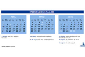 calendario renta 2016 blog