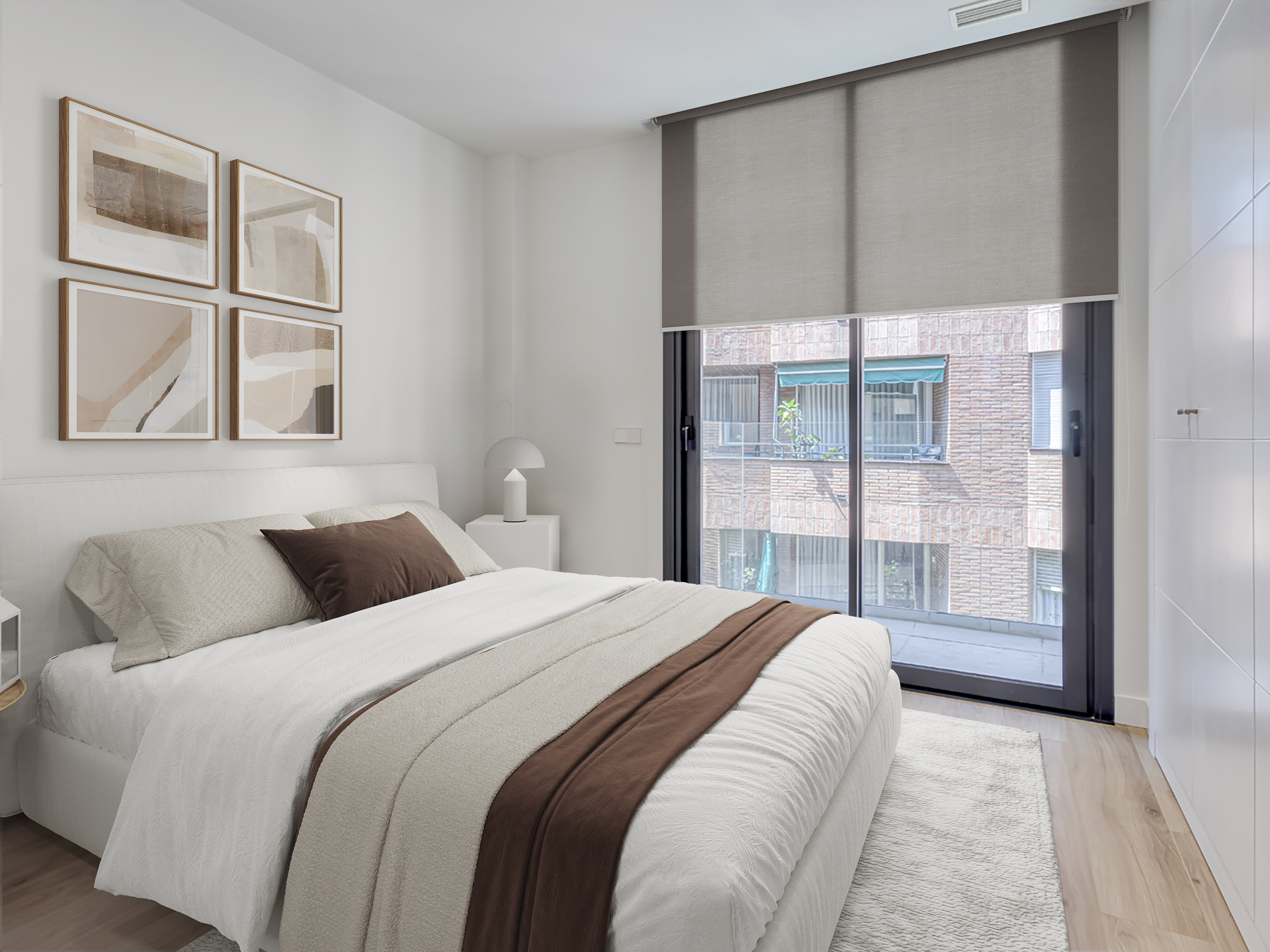 Promoción obra nueva en alquiler - Alfons XII -Dormitorio doble - render