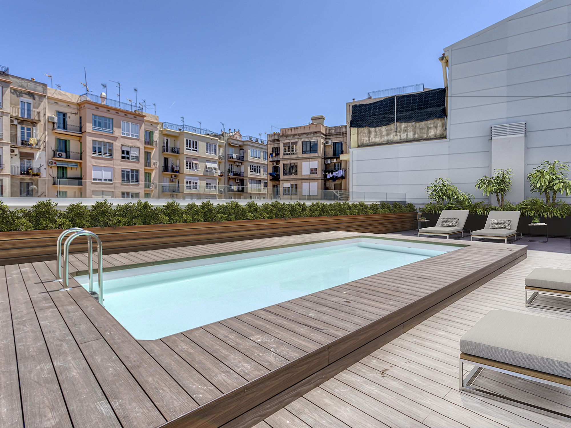 Promoción obra nueva en alquiler Alfons XII - Pisicina render