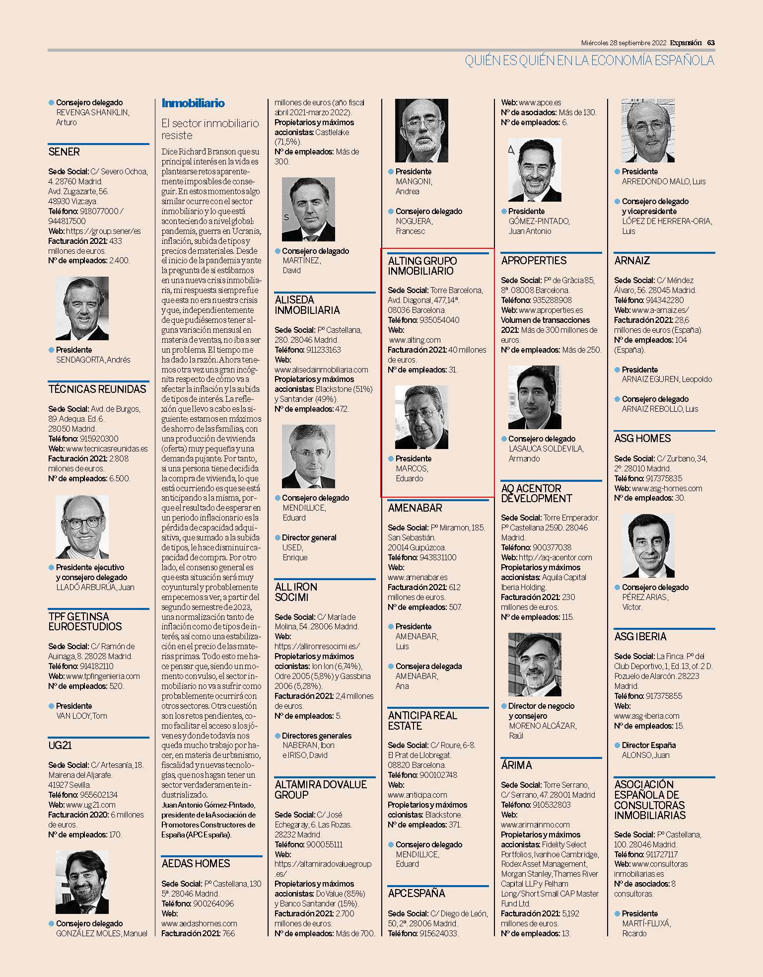 Quién es quién Expansión 2022 artículo