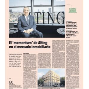 Entrevista Eduardo Marcos en La Vanguardia - Trayectoria y futuro de Alting Grupo Inmobiliario